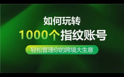 如何玩转1000个指纹账号轻松营销推广并打理好你的跨境大生意？