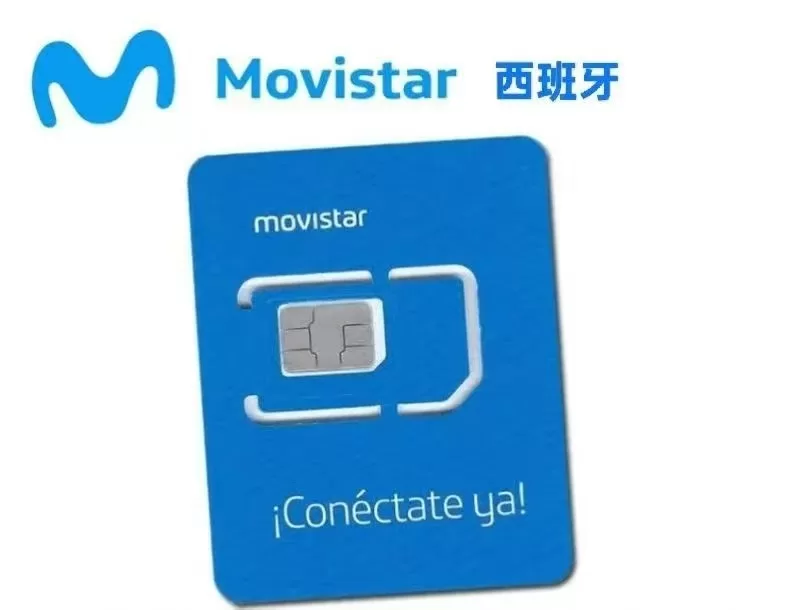 欧洲西班牙手机电话卡海外APP注册接码实体卡出国跨国留学生国际旅游手机卡,可续费充值续期