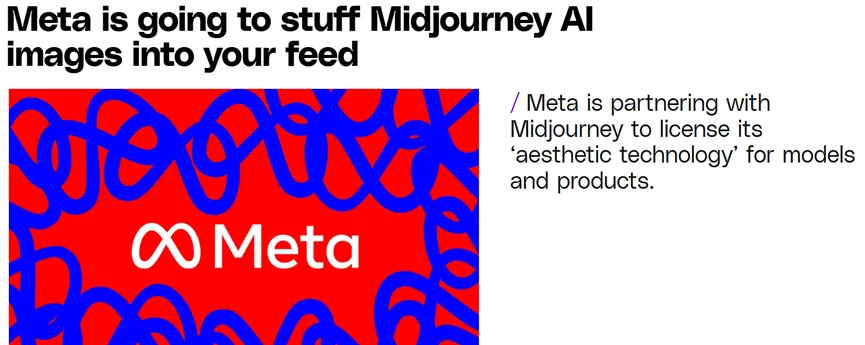 Meta与Midjourney合作，集成在新模型中