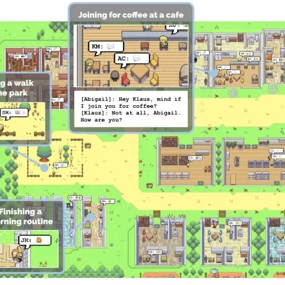 斯坦福的「虚拟小镇」开源了：25个AI智能体照进《西部世界》