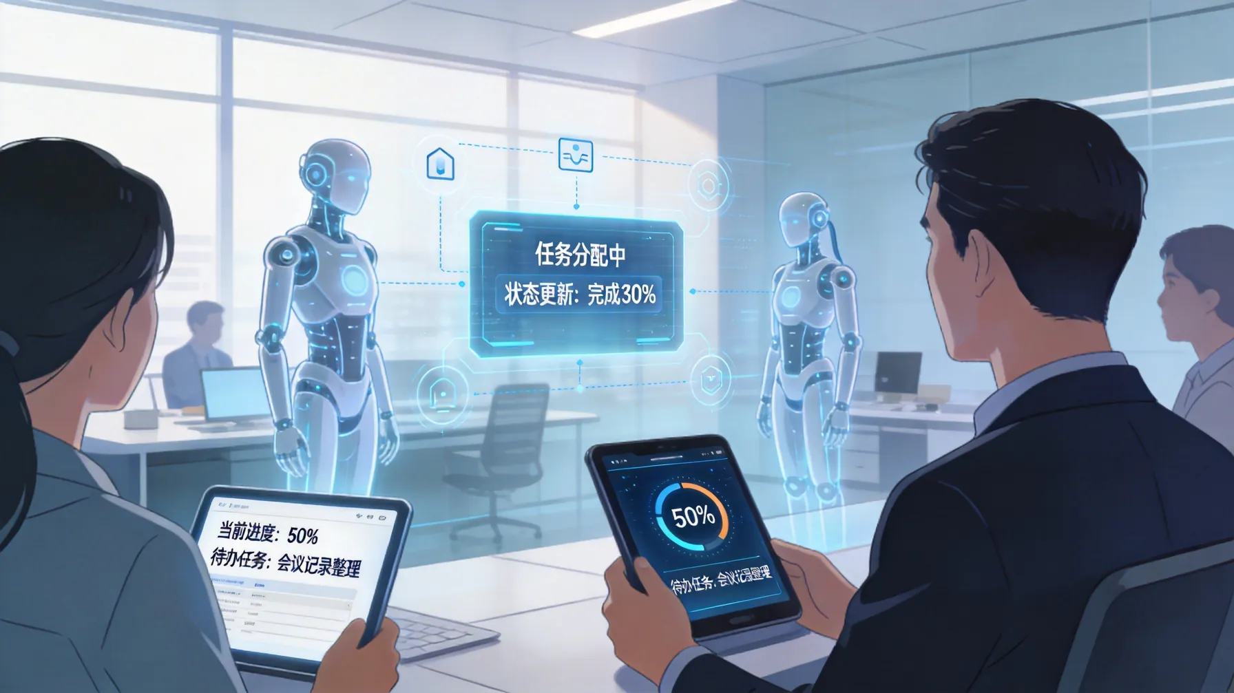 OpenClaw多智能体任务协作示意图