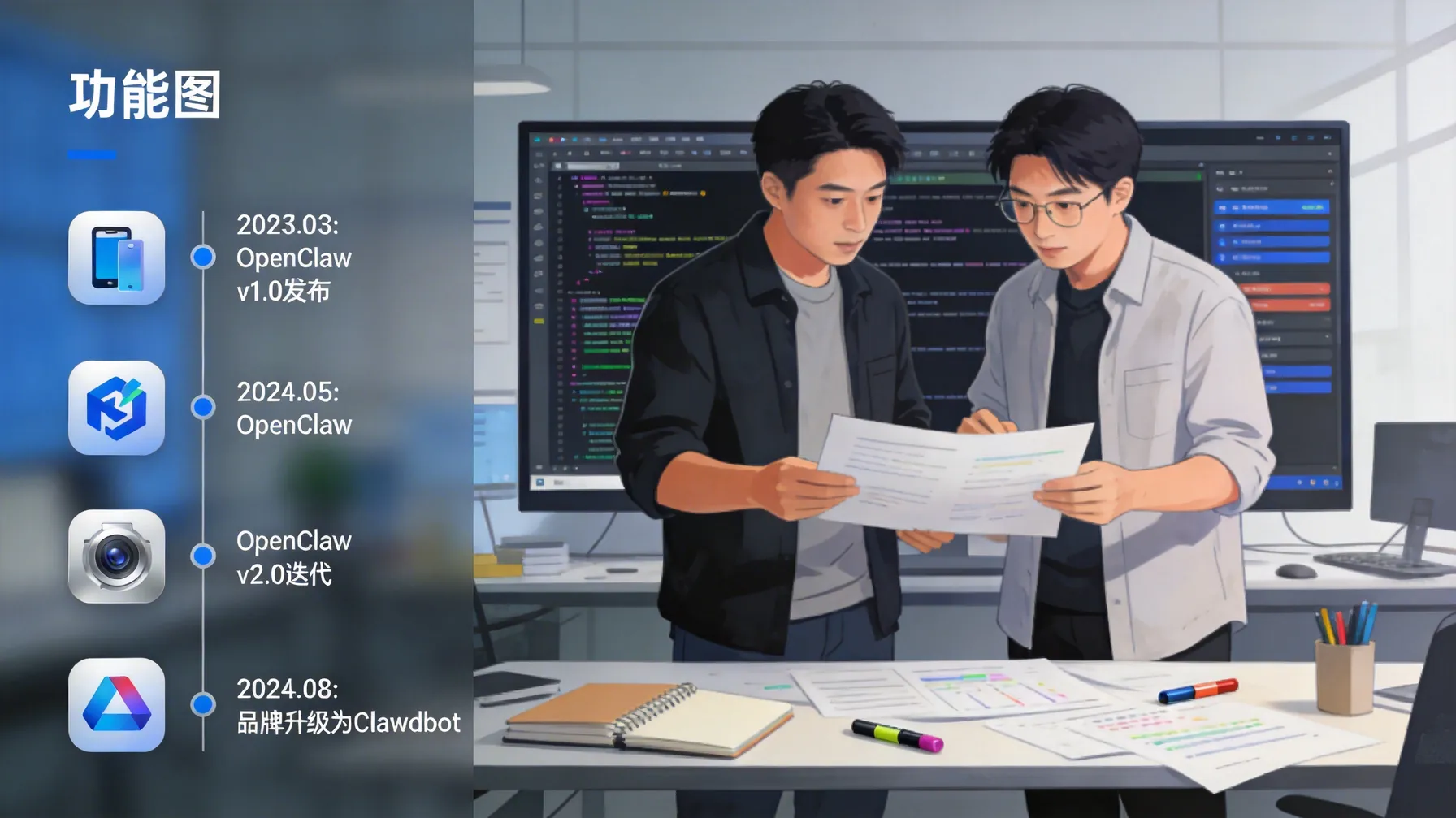 OpenClaw Clawdbot 名称变更时间轴示意图