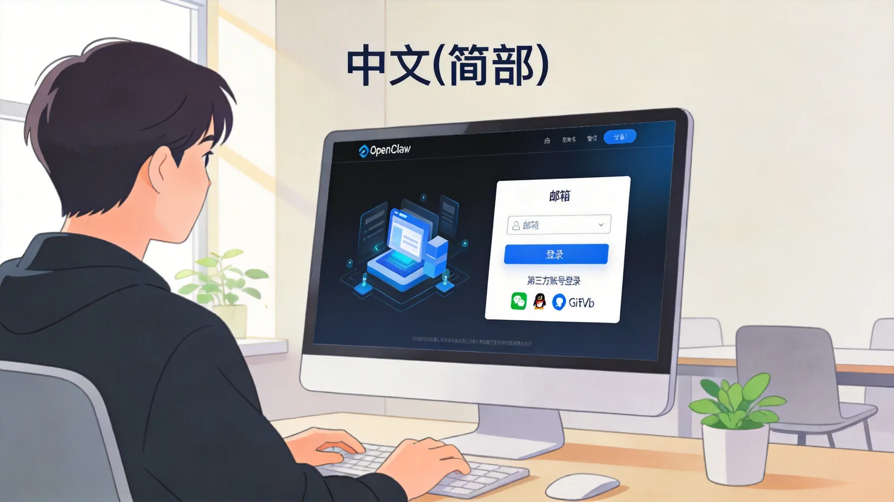 OpenClaw 官网登录界面展示